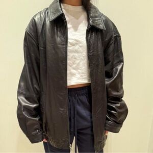 Jos. A. Bank Black Leather Jacket